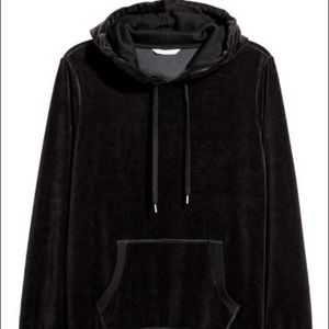 Black velour sweatshirt